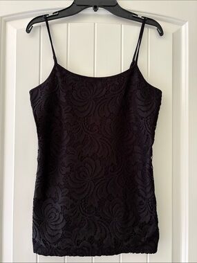 Black Lace Camisole Tank Top